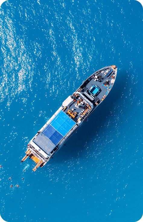 boat shot at sea