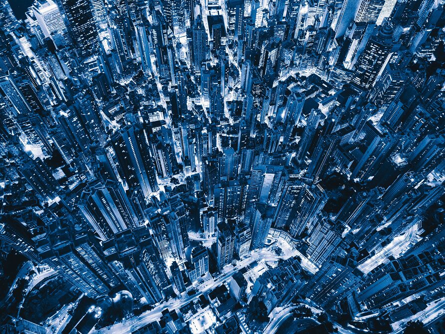 spanning cityscape