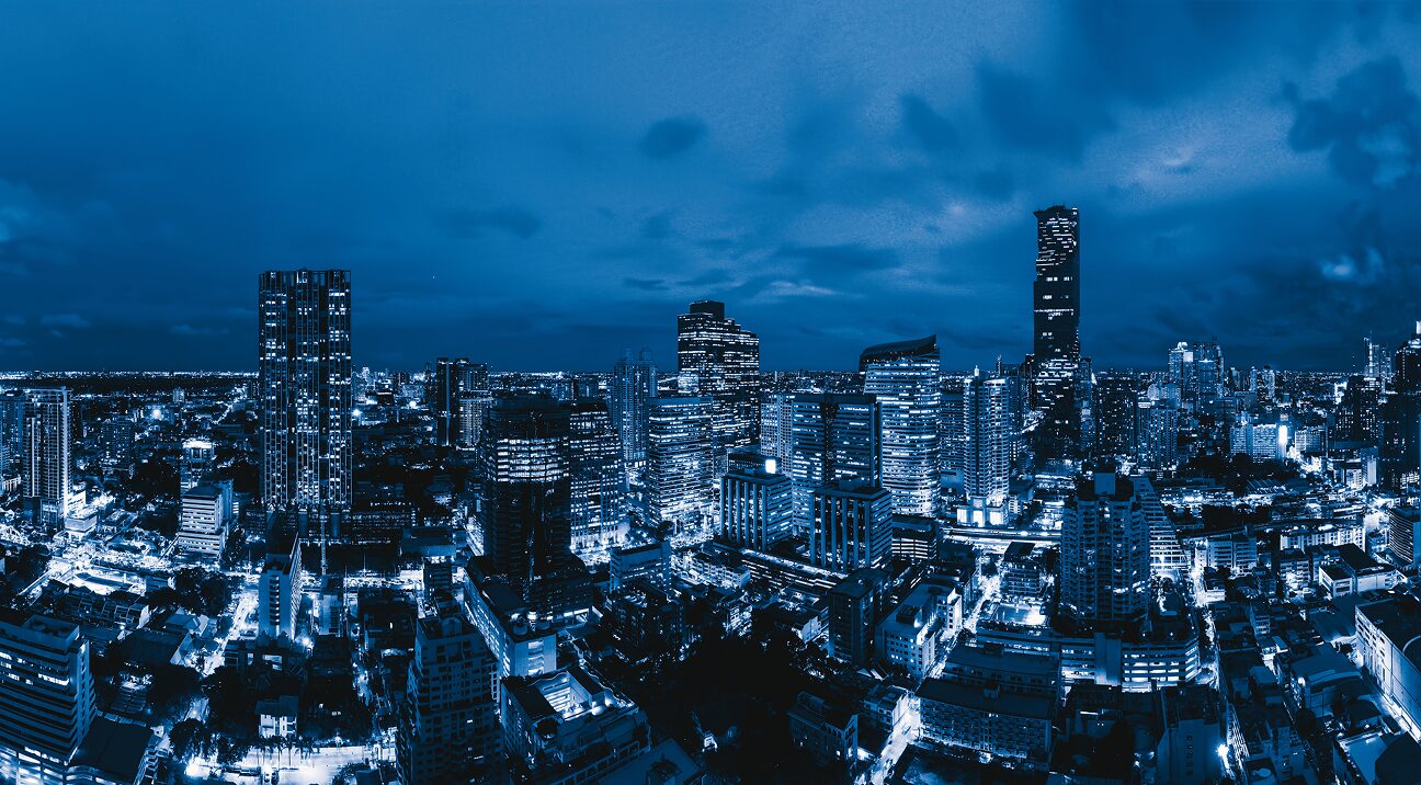 cityscape at night