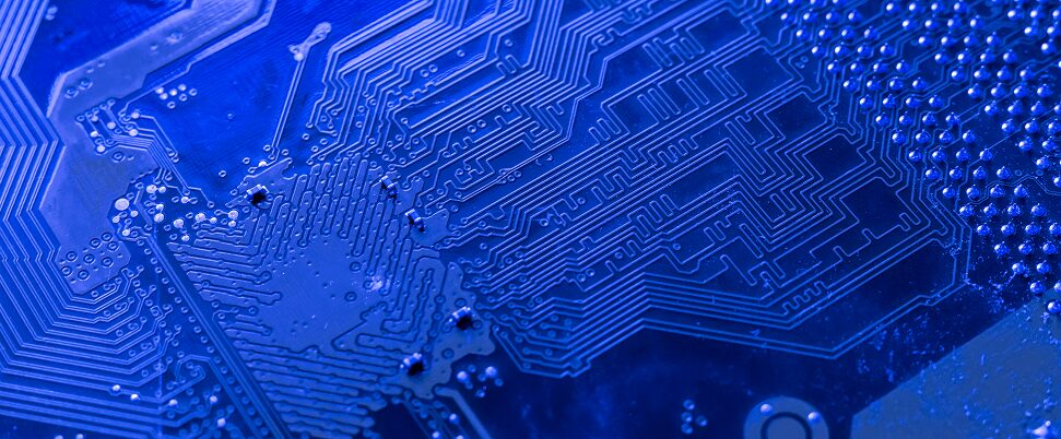 blue motherboard